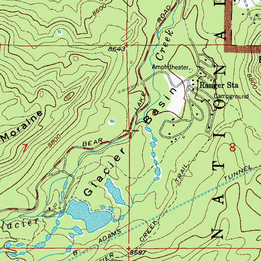 Topographic Map of Glacier Basin, CO