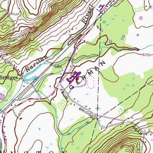 Topographic Map of West Morris Central High School, NJ