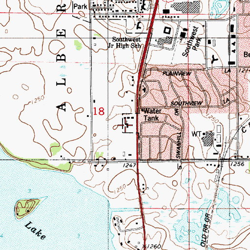 Topographic Map of Ascension Lutheran Church, MN