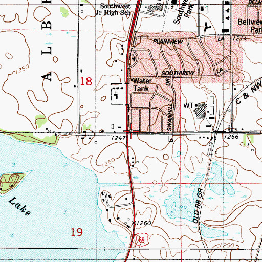 Topographic Map of Seventh Day Adventist Church, MN