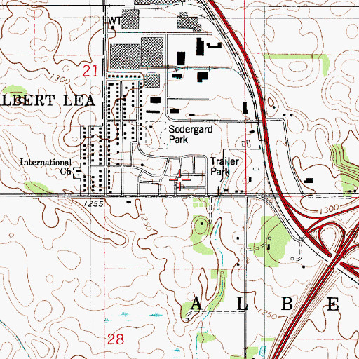 Topographic Map of Stoney Creek Estates, MN
