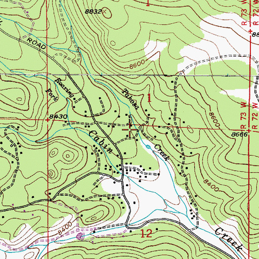 Topographic Map of Tahosa Valley, CO