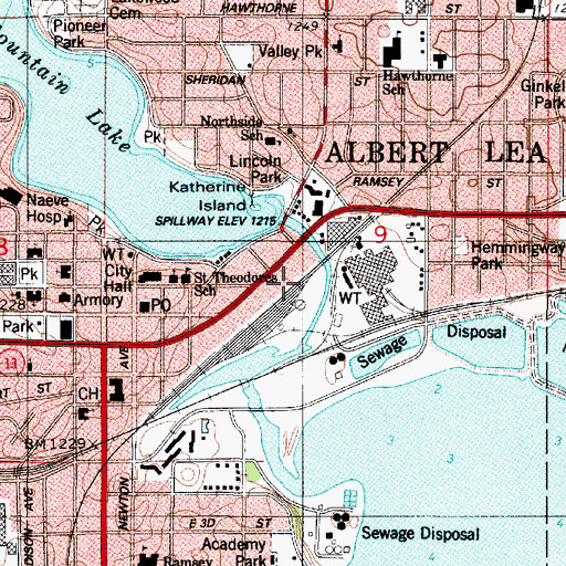 Topographic Map of Family Medical Services Center, MN