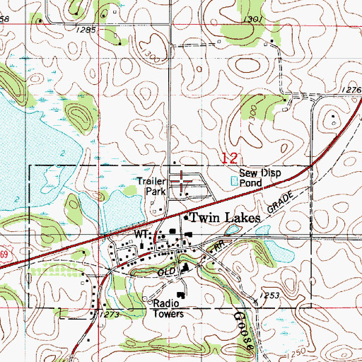 Topographic Map of Lakeview Mobile Home Park, MN