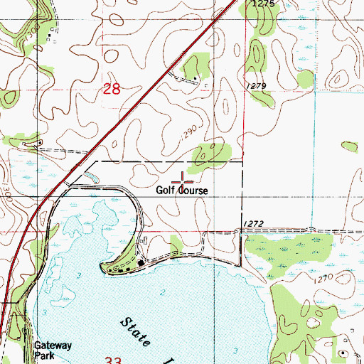 Topographic Map of Arrowhead Golf and Country Club, MN