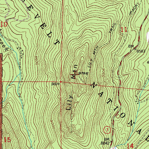 Topographic Map of Lily Mountain, CO