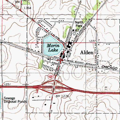 Topographic Map of Alden Museum, MN