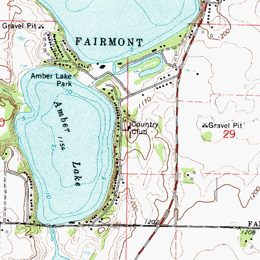 Topographic Map of Interlaken Golf Club, MN