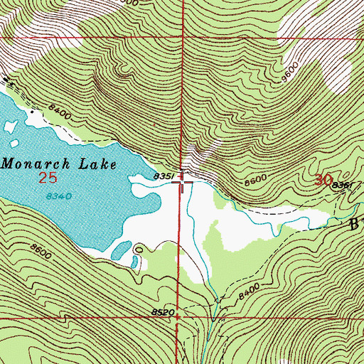 Topographic Map of Buchanan Creek, CO