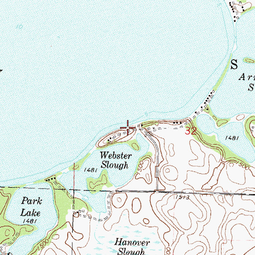 Topographic Map of Schreiers on Shetek Campground, MN