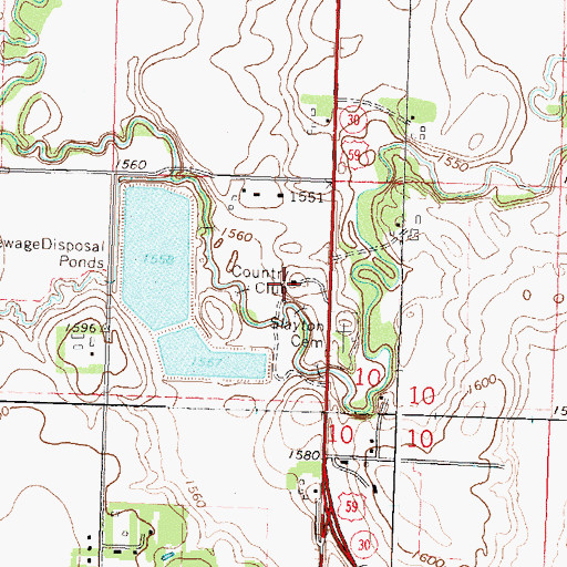Topographic Map of Slayton Country Club, MN