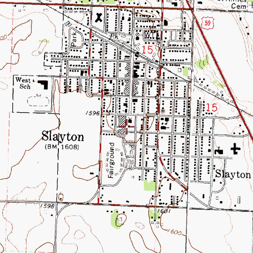 Topographic Map of Murray County Sheriff's Office, MN