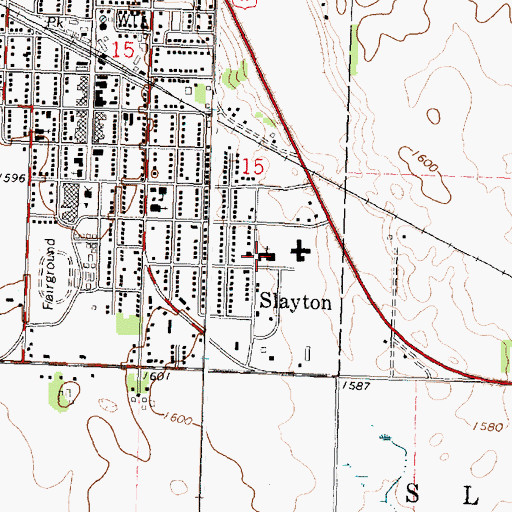 Topographic Map of Christ Lutheran Church, MN