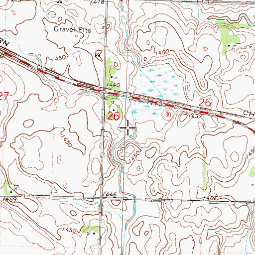 Topographic Map of Rolling Hills Golf Club, MN