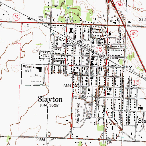 Topographic Map of Assembly of God Church, MN