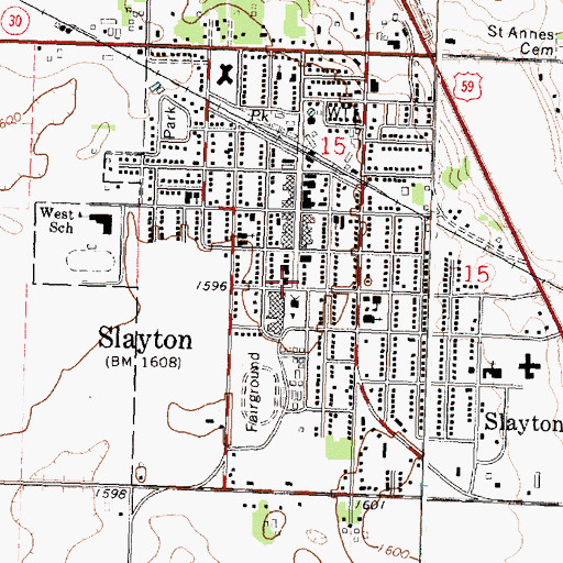 Topographic Map of United Methodist Church, MN