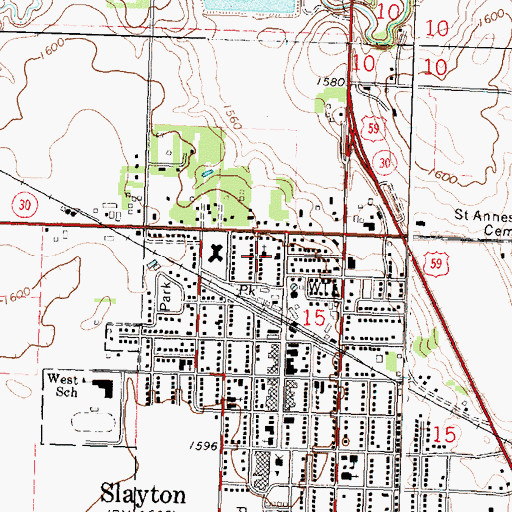 Topographic Map of Trinity Lutheran Church, MN