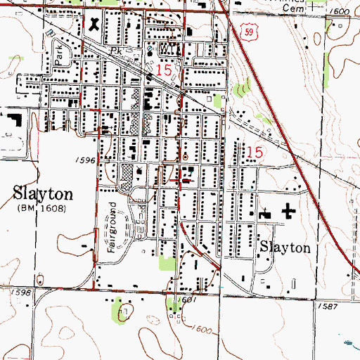 Topographic Map of Saint Ann's Catholic Church, MN