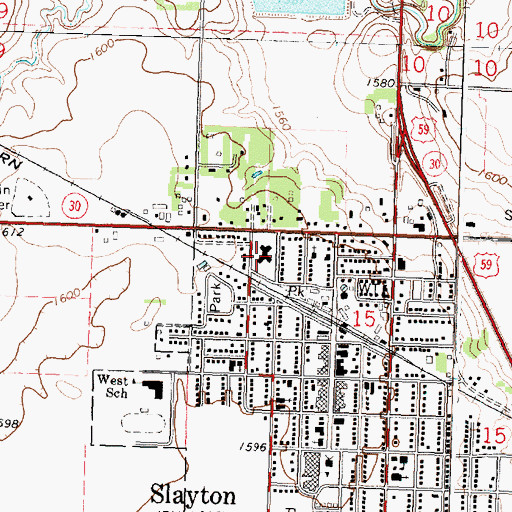 Topographic Map of Slayton Clinic, MN