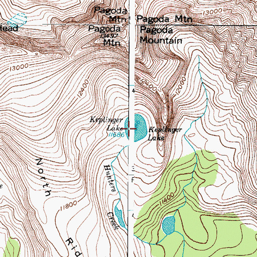 Topographic Map of Keplinger Lake, CO