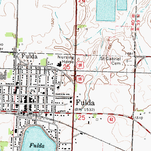 Topographic Map of Town and Country Golf Club, MN