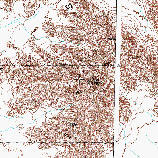 Topographic Map of Bryan Mountains, AZ