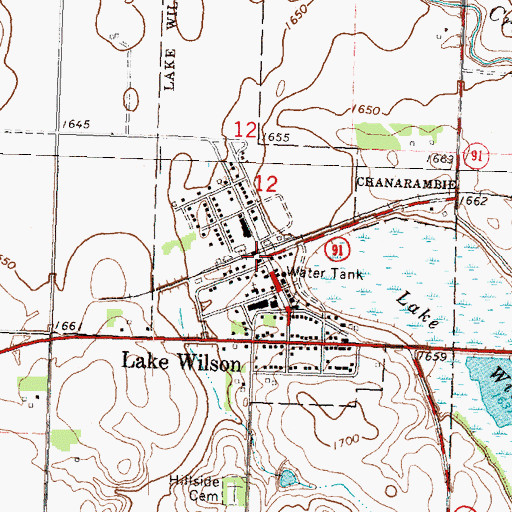 Topographic Map of Lake Wilson (historical), MN