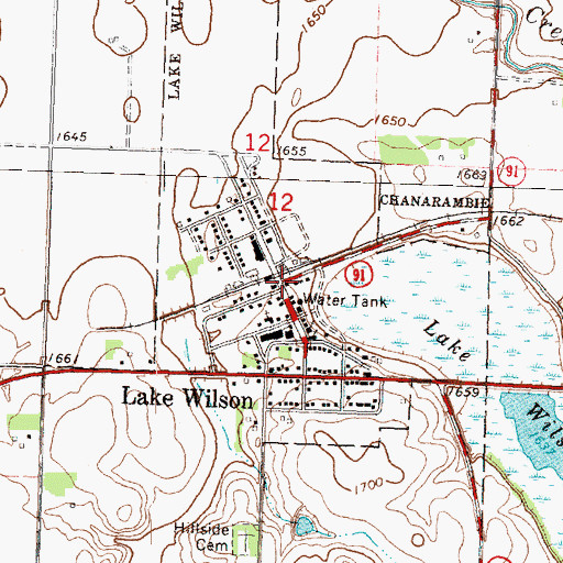Topographic Map of United Methodist Church, MN