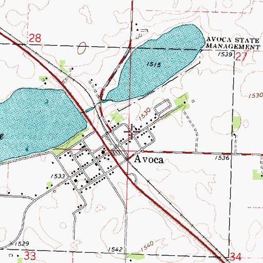 Topographic Map of Faith Lutheran Church, MN