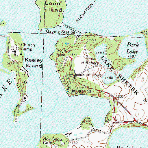 Topographic Map of Lake Shetek State Monument, MN