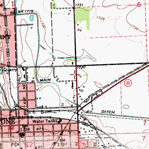 Topographic Map of Christ the King Lutheran Church, MN