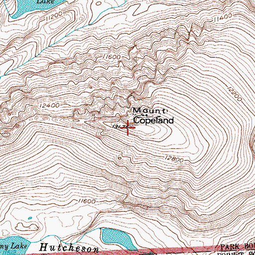 Topographic Map of Copeland Mountain, CO