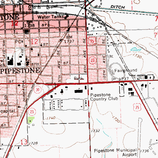 Topographic Map of Harmon Park, MN