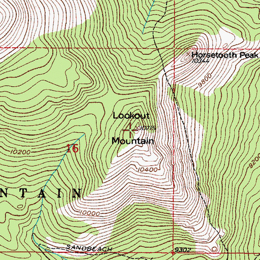 Topographic Map of Lookout Mountain, CO