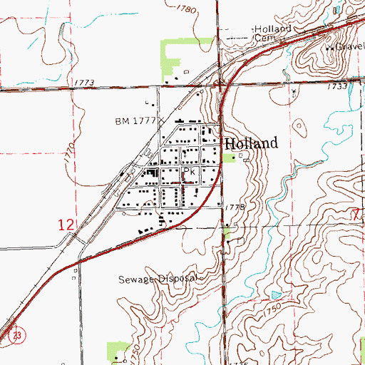 Topographic Map of Christian Reformed Church, MN