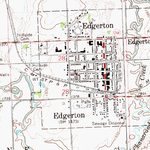 Topographic Map of Protestant Reformed Church, MN