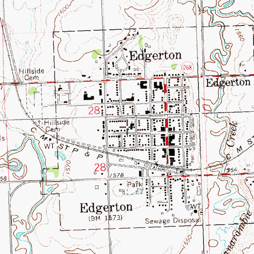 Topographic Map of First Reformed Church, MN