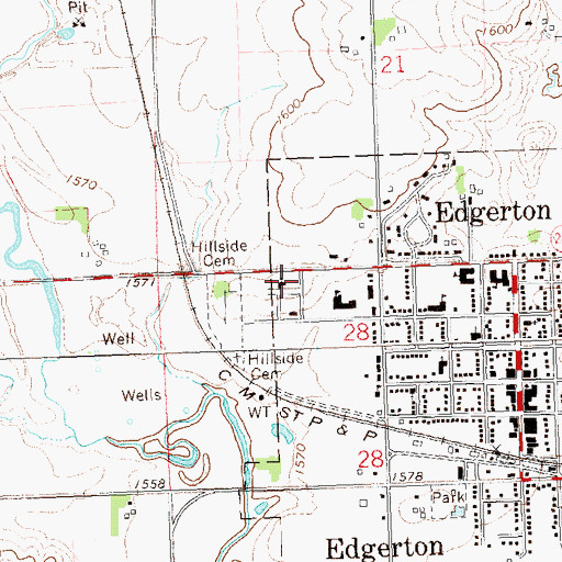 Topographic Map of First Presbyterian Church, MN