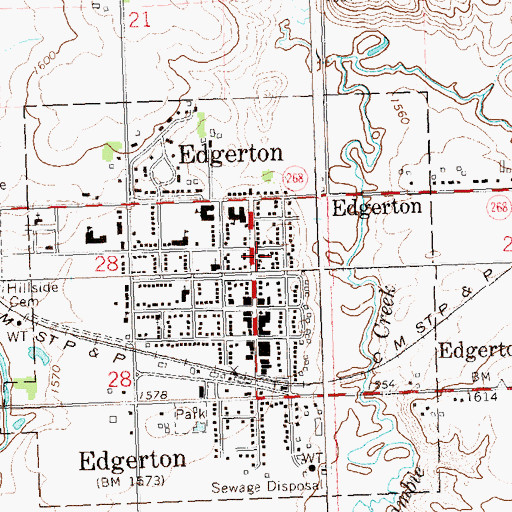 Topographic Map of Bethel Christian Reformed Church, MN