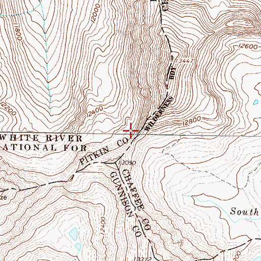 Topographic Map of Continental Divide, CO