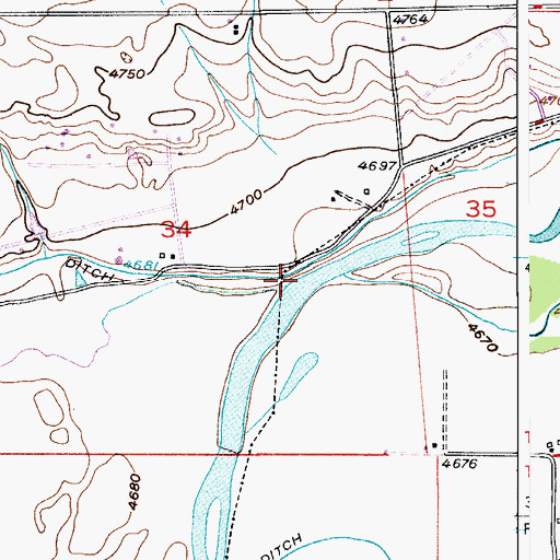 Topographic Map of Big Thompson River, CO