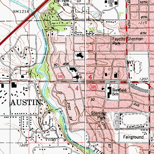 Topographic Map of Saint Edwards Church, MN