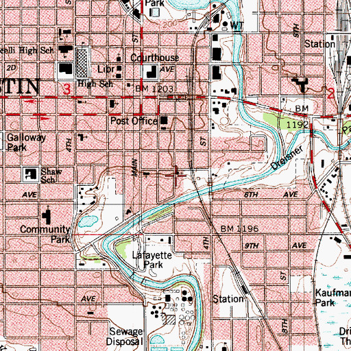 Topographic Map of Keys to Life Apostolic Church, MN