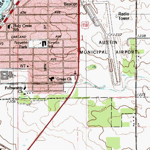 Topographic Map of Kingdom Hall of Jehovahs Witnesses, MN