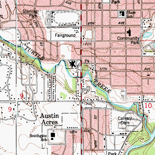 Topographic Map of Saint John's Lutheran Church, MN
