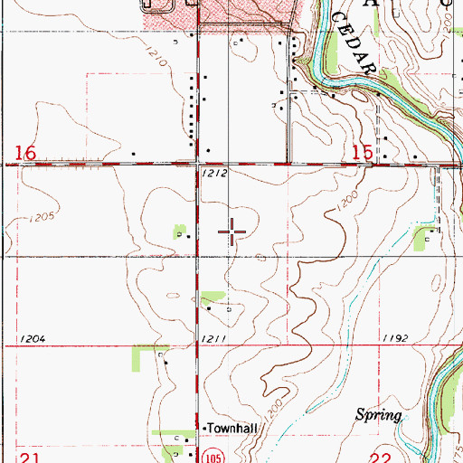 Topographic Map of Austin Christian Fellowship, MN