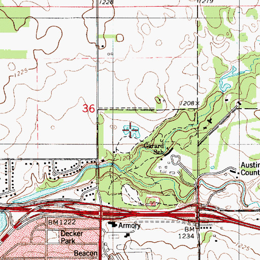 Topographic Map of Jay C Hormel Nature Center, MN