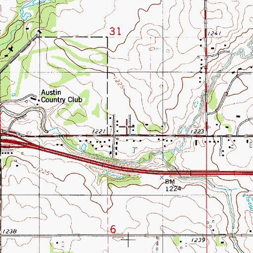 Topographic Map of Saint Paul's Evangelical Church, MN