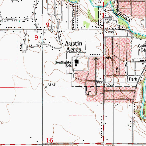 Topographic Map of Saint Paul's Lutheran School, MN