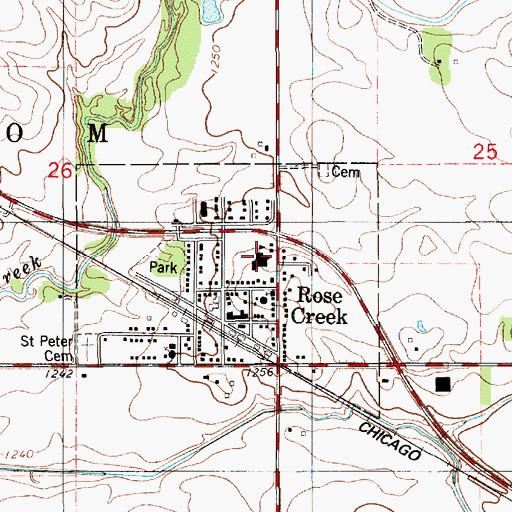 Topographic Map of Southland Elementary School, MN